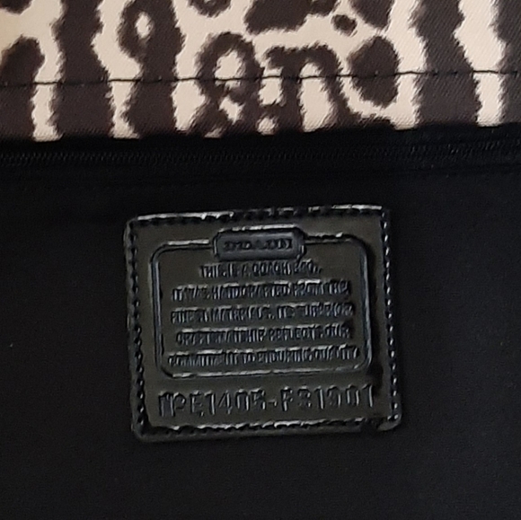 COACH Signature Leopard Ocelot Animal Print Zip Tote Shoulder Bag - Picture 12 of 12
